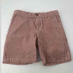 Ralph Lauren Boys Sz 4 Red White Seersucker Shorts